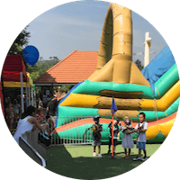 Large Jumping Castle at a Community Fair